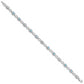 7 Inch Sterling Silver Rhodium-Plated Blue Topaz & Diamond Bracelet