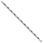 7 Inch Sterling Silver Rhodium-Plated Amethyst Bracelet