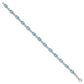 7 Inch Sterling Silver Rhodium-Plated Blue & White Topaz Bracelet