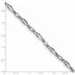 7 Inch Sterling Silver Rhodium-Plated Aquamarine And Diamond Bracelet