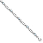 7 Inch Sterling Silver Rhodium-Plated Aquamarine And Diamond Bracelet