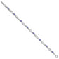 7 Inch Sterling Silver Rhodium-Plated Tanzanite And Diamond Bracelet