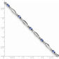 7 Inch Sterling Silver Rhodium-Plated Tanzanite And Diamond Bracelet