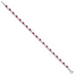 7 Inch Sterling Silver Rhodium-Plated Composite Ruby And Diamond Bracelet