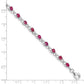 7 Inch Sterling Silver Rhodium-Plated Composite Ruby And Diamond Bracelet