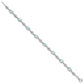 7 Inch Sterling Silver Rhodium-Plated Aquamarine And Diamond Bracelet