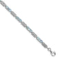 7 Inch Sterling Silver Rhodium-Plated Aquamarine And Diamond Bracelet