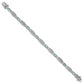 7 Inch Sterling Silver Rhodium-Plated Aquamarine & Diamond Bracelet