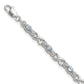 Sterling Silver Rhodium-Plated Polished Tanzanite Xs 7.5 Inch Bracelet