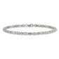 Sterling Silver Rhodium-Plated Polished Tanzanite 7.5 Inch Bracelet