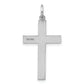 Sterling Silver Rhodium-Plated Laser Designed Cross Pendant