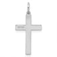 Sterling Silver Rhodium-Plated Laser Designed Cross Pendant