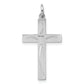 Sterling Silver Rhodium-Plated Laser Designed Cross Pendant