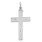 Sterling Silver Rhodium-Plated Laser Designed Cross Pendant