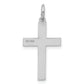 Sterling Silver Rhodium-Plated Laser Designed Cross Pendant