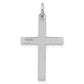 Sterling Silver Rhodium-Plated Laser Designed Cross Pendant