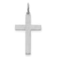 Sterling Silver Rhodium-Plated Laser Designed Cross Pendant