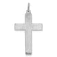 Sterling Silver Rhodium-Plated Laser Designed Cross Pendant