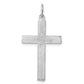 Sterling Silver Rhodium-Plated Laser Designed Cross Pendant