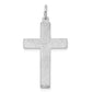 Sterling Silver Rhodium-Plated Laser Designed Cross Pendant