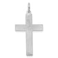 Sterling Silver Rhodium-Plated Laser Designed Cross Pendant