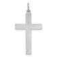 Sterling Silver Rhodium-Plated Laser Designed Cross Pendant