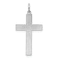 Sterling Silver Rhodium-Plated Laser Designed Cross Pendant