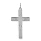 Sterling Silver Rhodium-Plated Laser Designed Cross Pendant