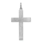 Sterling Silver Rhodium-Plated Laser Designed Cross Pendant