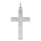 Sterling Silver Rhodium-Plated Laser Designed Cross Pendant