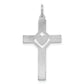 Sterling Silver Rhodium-Plated Laser Designed Cross Pendant