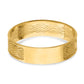 14K Yellow Gold Wave Engraved Thumb Ring (Size 9)