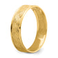 14K Yellow Gold Wave Engraved Thumb Ring (Size 9)