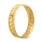 14K Yellow Gold D/C Leaf Engraved Thumb Ring (Size 9)