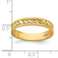 14K Yellow Gold D/C Leaf Engraved Thumb Ring (Size 9)