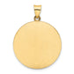 14K Yellow Gold Saint Christopher Medal Hollow Pendant