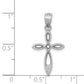 14K White Gold Cross Pendant