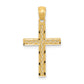 14K Yellow Gold Filigree Cross Pendant