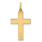 14K Yellow Gold Polished Cross Pendant