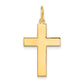 14K Yellow Gold Polished Cross Pendant