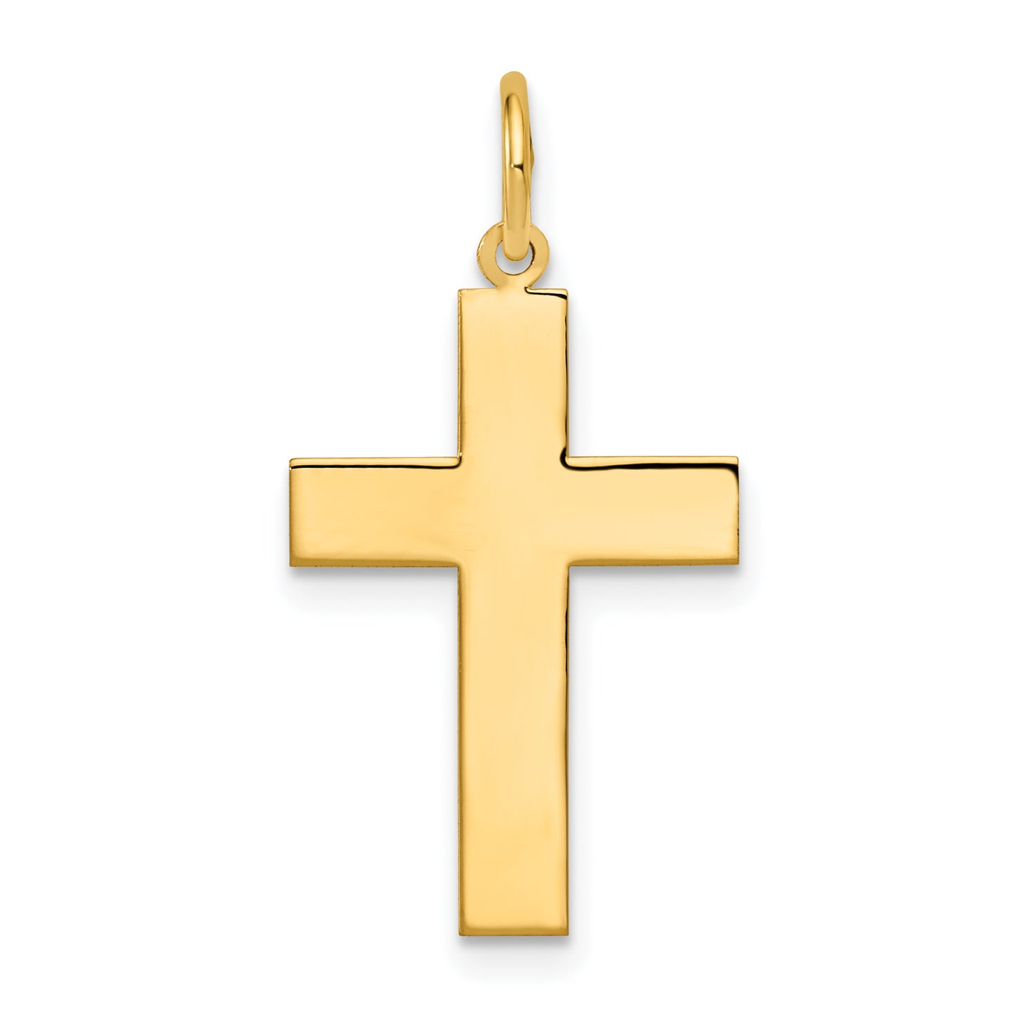 14K Yellow Gold Polished Cross Pendant