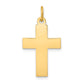 14K Yellow Gold Polished Cross Pendant