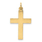 14K Yellow Gold Polished Cross Pendant