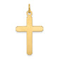 14K Yellow Gold Polished Cross Pendant