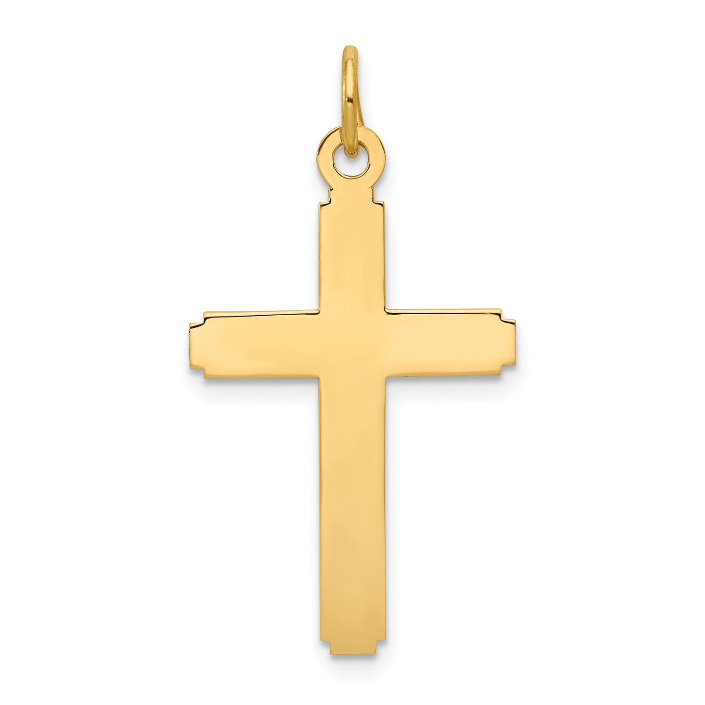 14K Yellow Gold Polished Cross Pendant