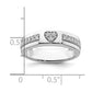 14k White Gold 1/4 Ct. Lab Grown Diamond VS/SI+ G+ Cut-Out Heart Complete Band