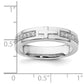 14k White Gold 1/4 Ct. Lab Grown Diamond VS/SI+ G+ Complete Men's Cross Band