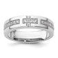 14k White Gold 1/5 Ct. Lab Grown Diamond VS/SI+ G+ Cross Band Ring