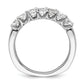 14K White Gold Lab Grown Diamond VS/SI+ G+ Triple Band Ring