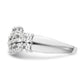 14K White Gold Lab Grown Diamond VS/SI+ G+ Triple Band Ring